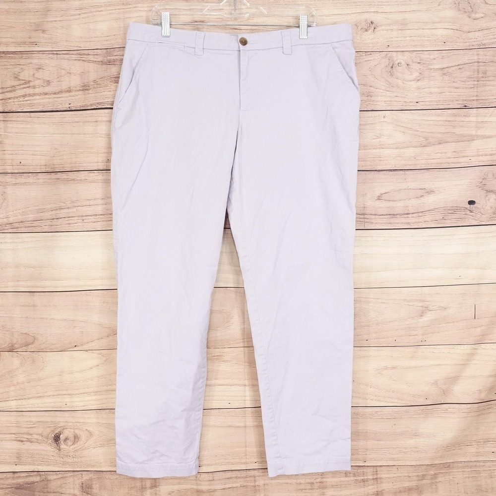 Gap Pants Womens 14 Purple Broken-In Straight Khakis Twill Stretch 38x29 Pockets